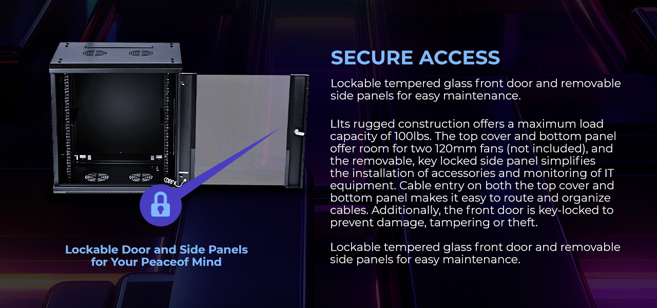Rosewill RSWM-12U001 12U Server Rack Enclosure with Glass Door