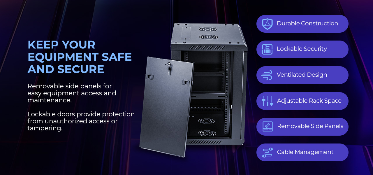 Rosewill RSWM-12U001 12U Server Rack Enclosure with Glass Door