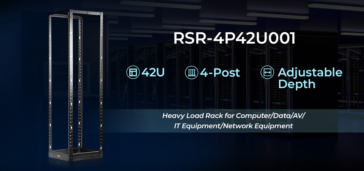 Rosewill RSR-4P42U001 42U Open Frame Server Rack