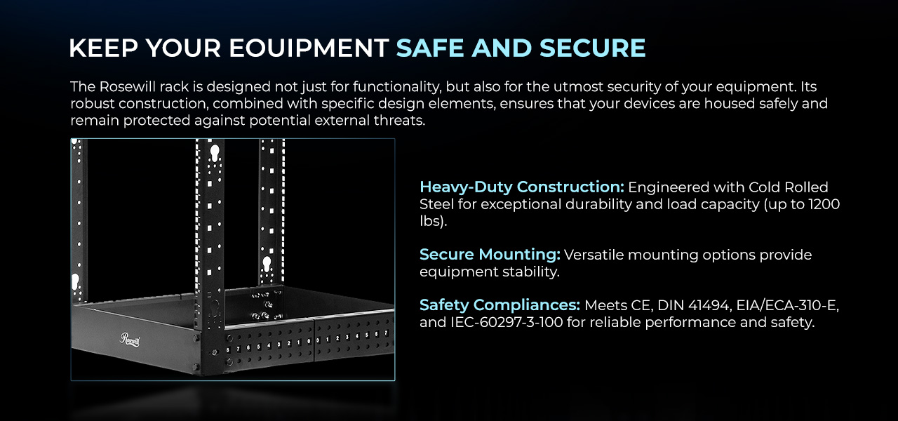 Rosewill RSR-4P42U001 42U Open Frame Server Rack