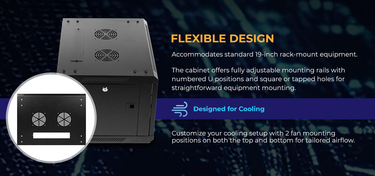 Rosewill RSWM-6U001F 6U Server Rack Enclosure with Glass Door
