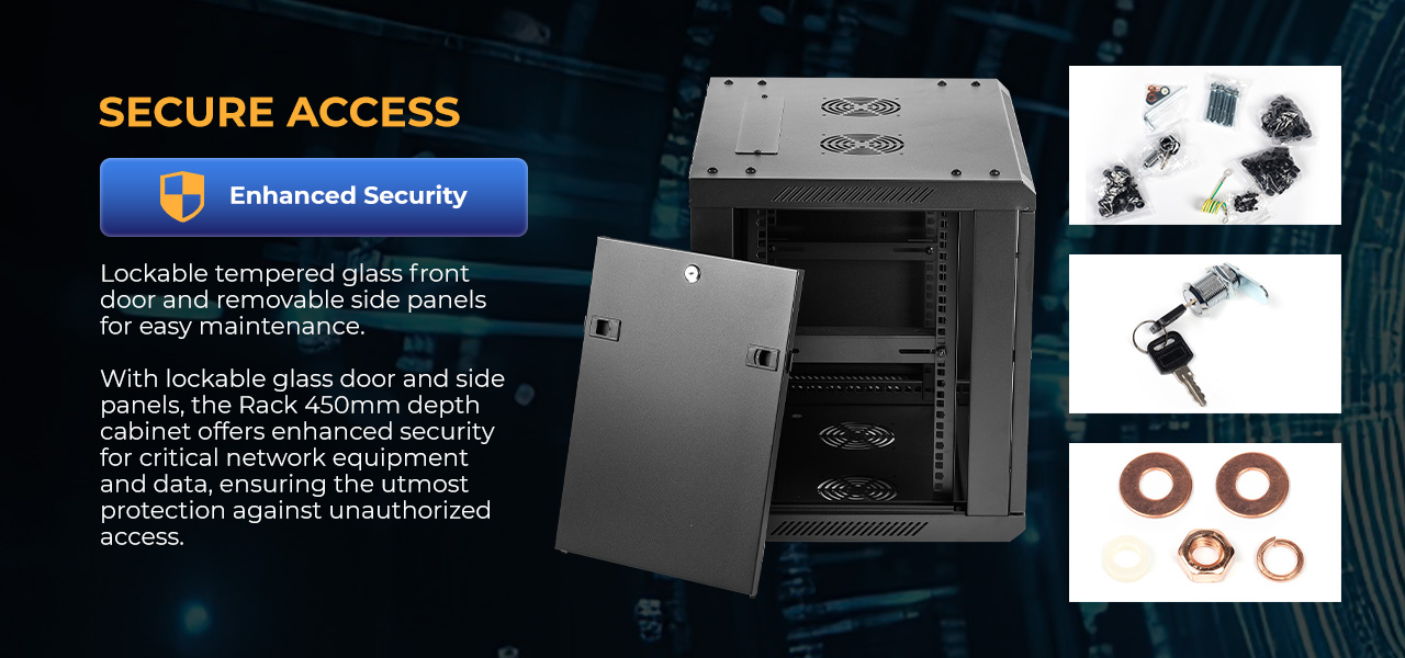 Rosewill RSWM-9U001F 9U Server Rack Enclosure with Glass Door