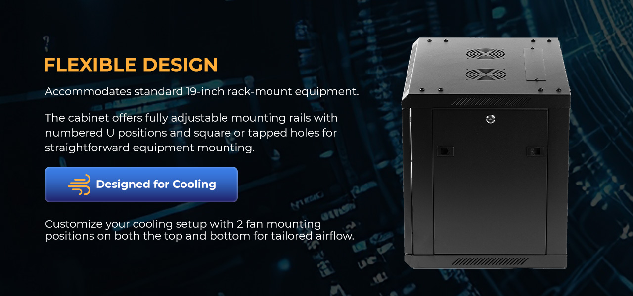 Rosewill RSWM-9U001F 9U Server Rack Enclosure with Glass Door