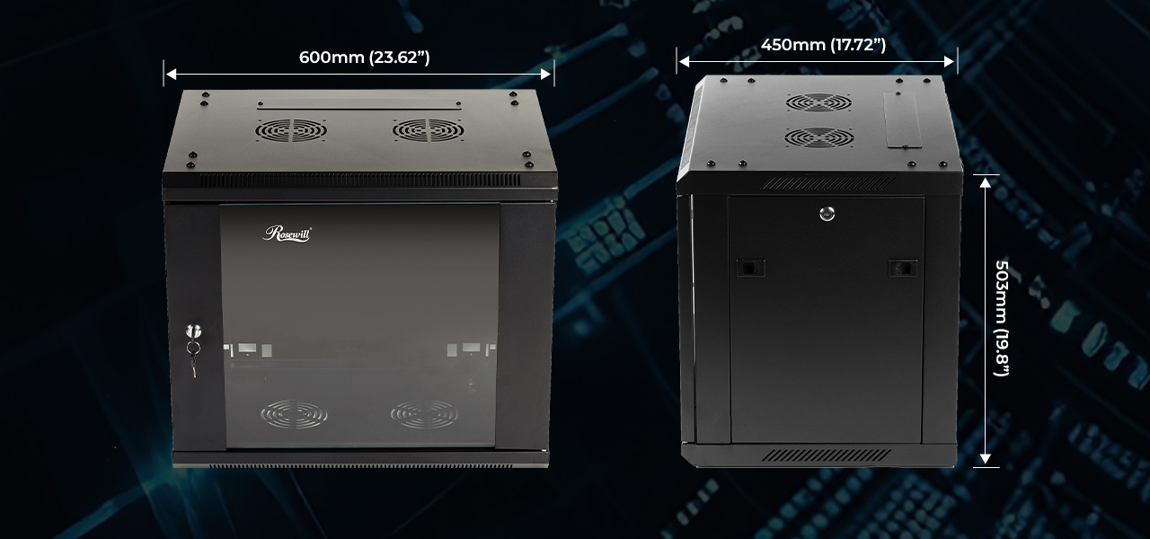Rosewill RSWM-9U001F 9U Server Rack Enclosure with Glass Door