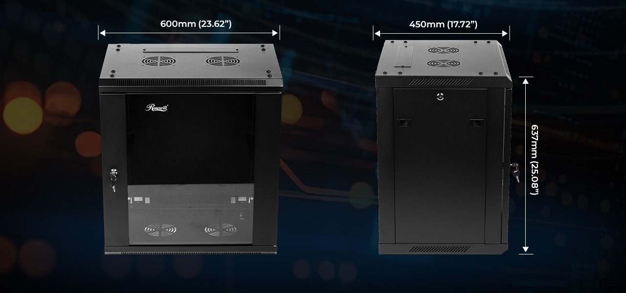 Rosewill RSWM-12U001F 12U Server Rack Enclosure with Glass Door