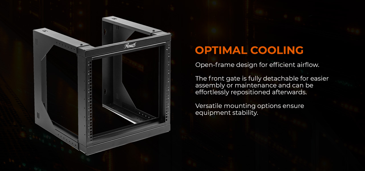 Rosewill 9U Server Rack with Swing Gate