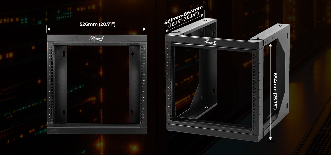 Rosewill 9U Server Rack with Swing Gate