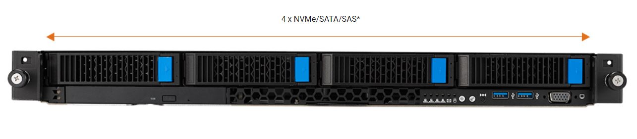 ASUS RS700-E11-RS4U-16W10G 1U Rackmount Server Barebone