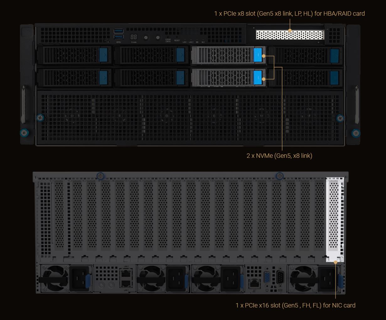 ASUS ESC8000-E11-3W10G 4U Rackmount Server Barebone