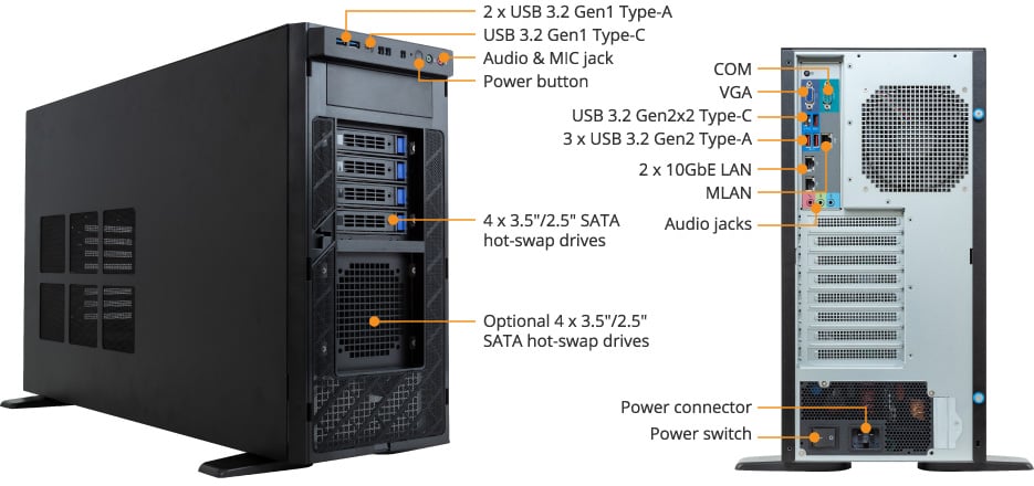 ABS Zaurion Ruby Tower GPU Workstation