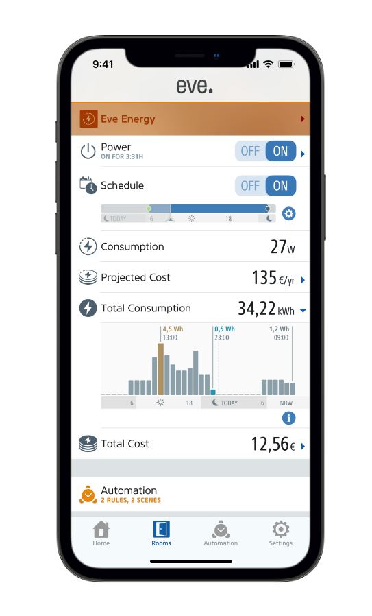 Eve Energy (Matter) - Smart plug, app and voice control, no bridge