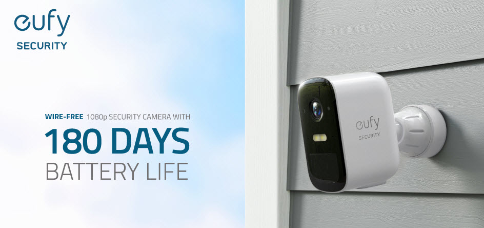  eufy Security, eufyCam 2C 2-Cam Kit, Security Camera Outdoor,  Wireless Home Security with 180-Day Battery Life, HomeKit Compatibility,  1080p HD, IP67, Night Vision, Motion Only Alert, No Monthly Fee 