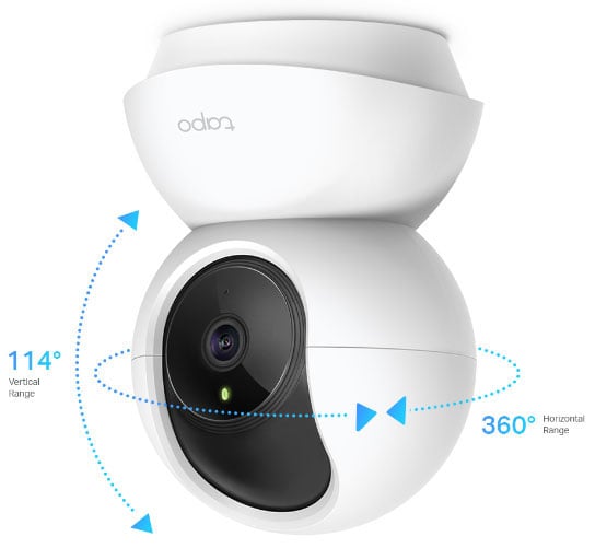 TP-Link Tapo 2K Pan/Tilt Security Camera for Baby Monitor, Dog Camera w/  Motion Detection and Tracking, 2-Way Audio, Night Vision, Cloud &SD Card
