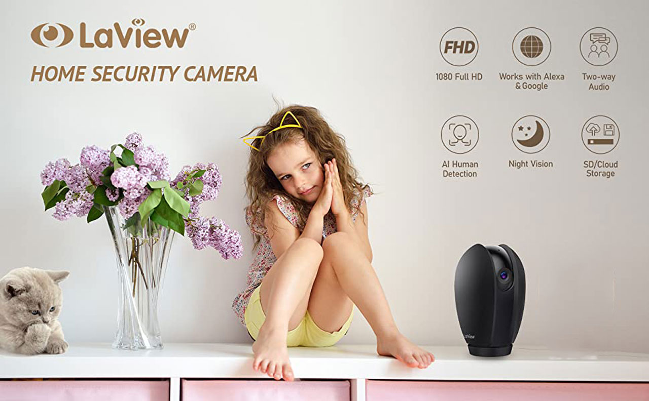 La. View Camera Router LaView NE-LV-PWR3B R3 WiFi Pan-Tilt Security Camera Black - Newegg.com