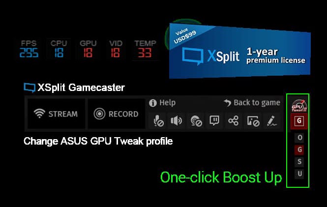 Rtx Asus Xsplit Gamecaster ASUS DUAL-RTX2080TI-O11G OC Edition