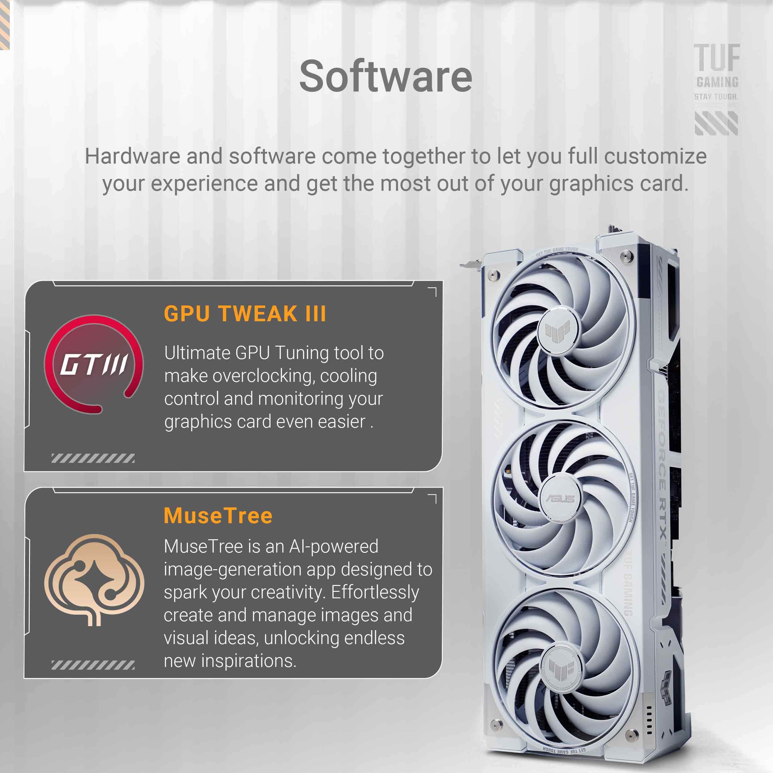 ASUS TUF Gaming GeForce RTX 5070 Ti BTF White Edition Graphics Card