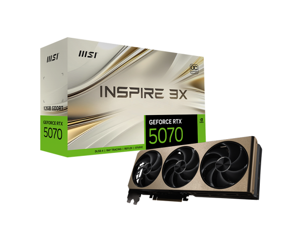 MSI GeForce RTX™ 5070 12G INSPIRE 3X OC Graphics Card