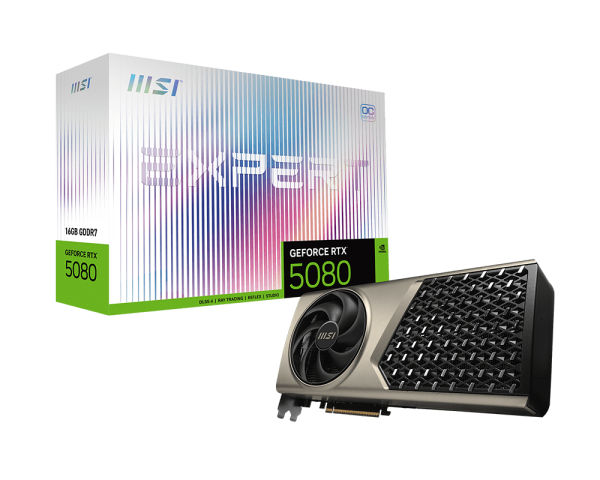 MSI EXPERT GeForce RTX 5080 16GB GDDR7 PCI Express 5.0 x16 Graphics Card