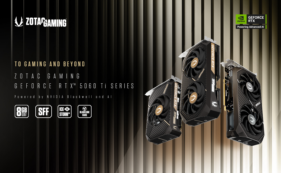 ZOTAC GAMING GeForce RTX 5060 Series Graphics Card GPU with NVIDIA Blackwell Architecture and DLSS 4 