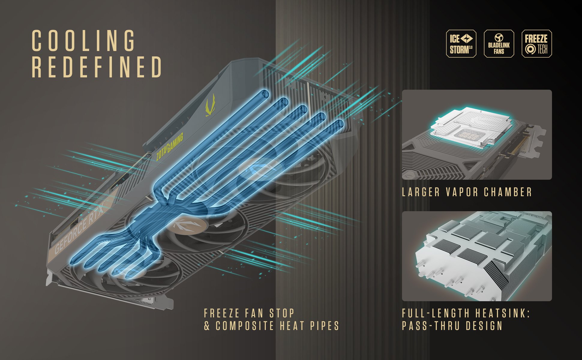 Advanced cooling GPU with IceStorm 3.0, Dual Bios: Performance / Quiet, best for 4K / VR gaming