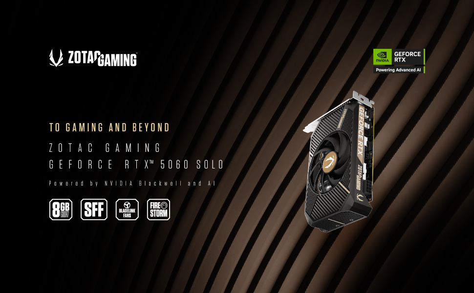 ZOTAC SOLO GeForce RTX 5060 8GB Graphics Card