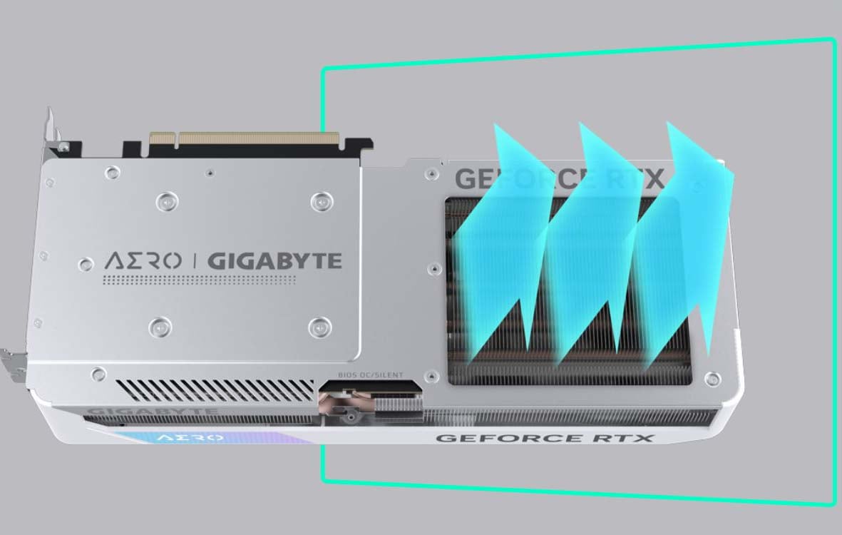 GIGABYTE GeForce RTX 4070 SUPER AERO OC 12G Graphics Card, 3x WINDFORCE  Fans, 12GB 192-bit GDDR6X, GV-N407SAERO OC-12GD Video Card 
