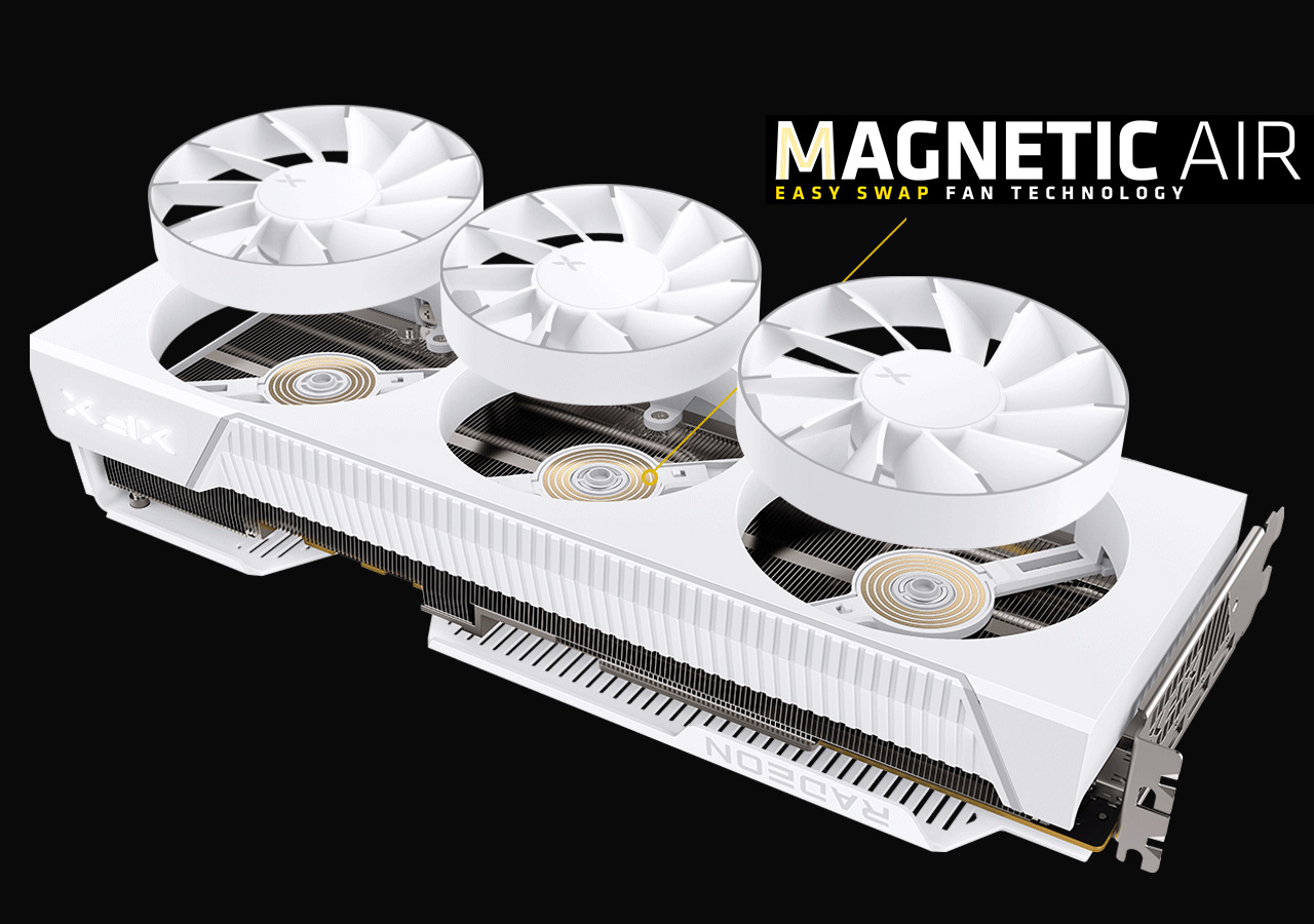 XFX QUICKSILVER Magnetic Air Radeon RX 7800 XT Video Card