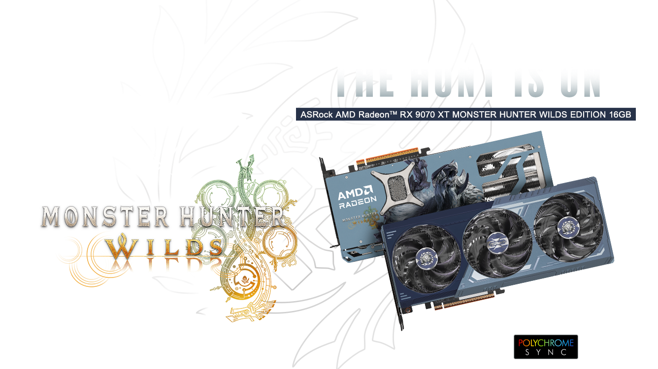 ASRock Monster Hunter Wilds Radeon RX 9070 XT 16GB Video Card