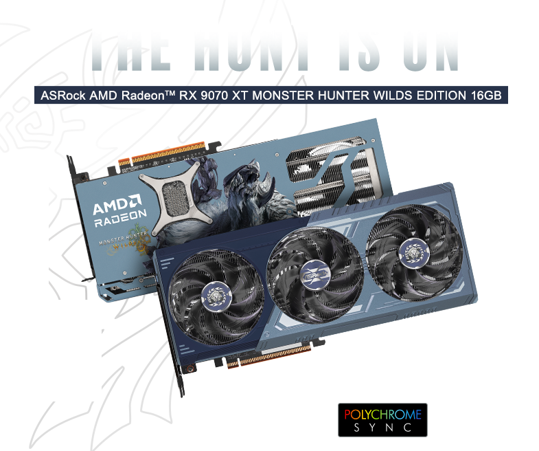 ASRock Monster Hunter Wilds Radeon RX 9070 XT 16GB Video Card