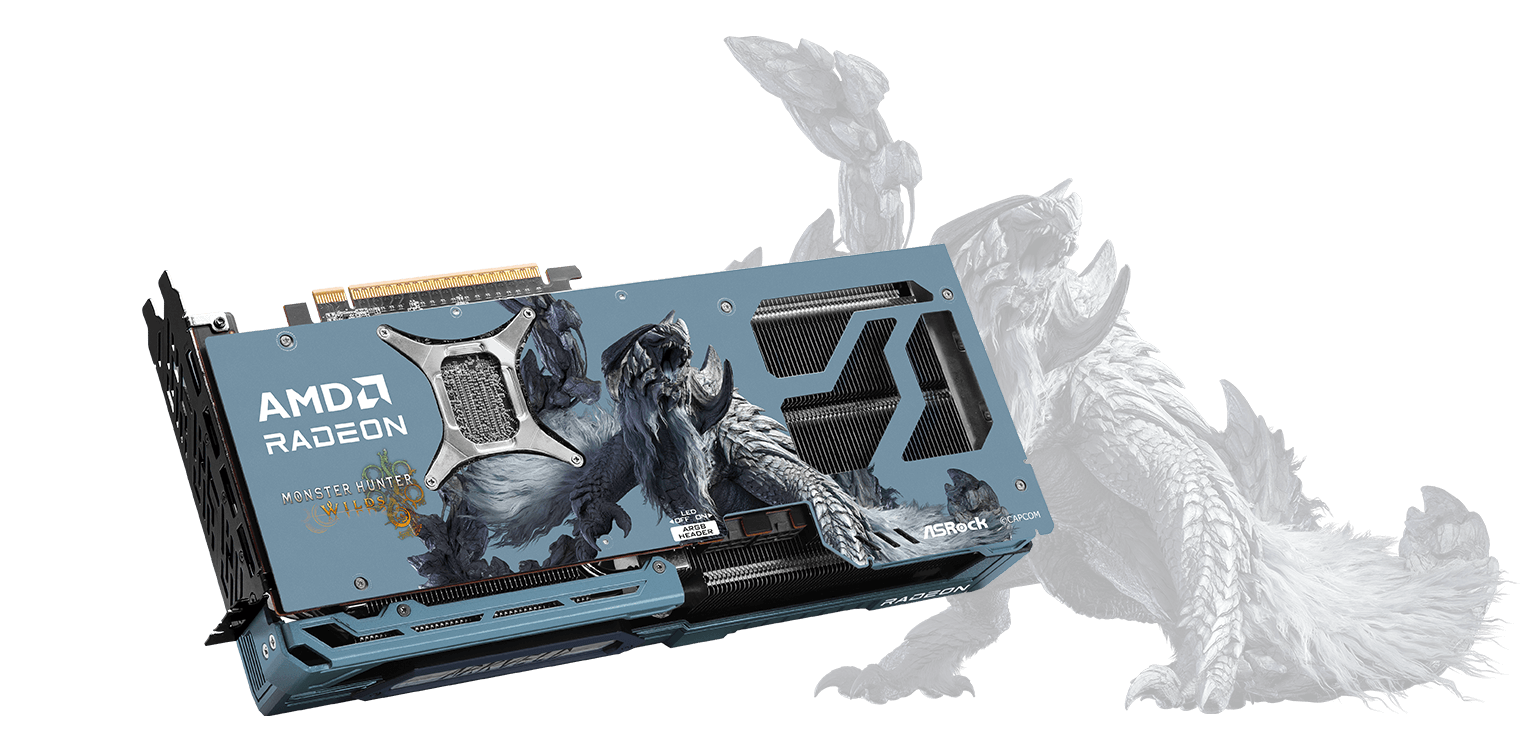 ASRock Monster Hunter Wilds Radeon RX 9070 XT 16GB Video Card