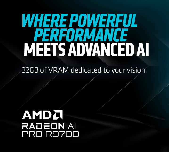 GIGABYTE AI TOP Radeon AI Pro R9700 Video Card