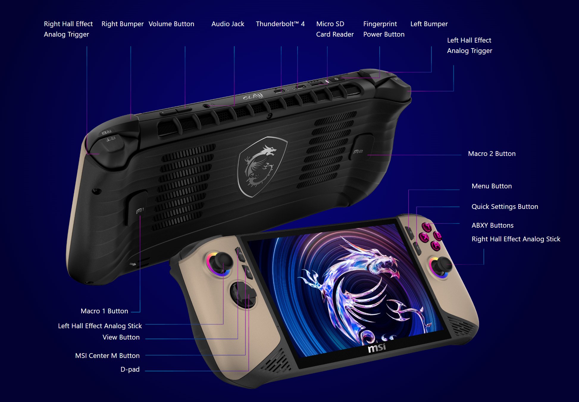 MSI Claw 8 AI+ Handheld Gaming Console