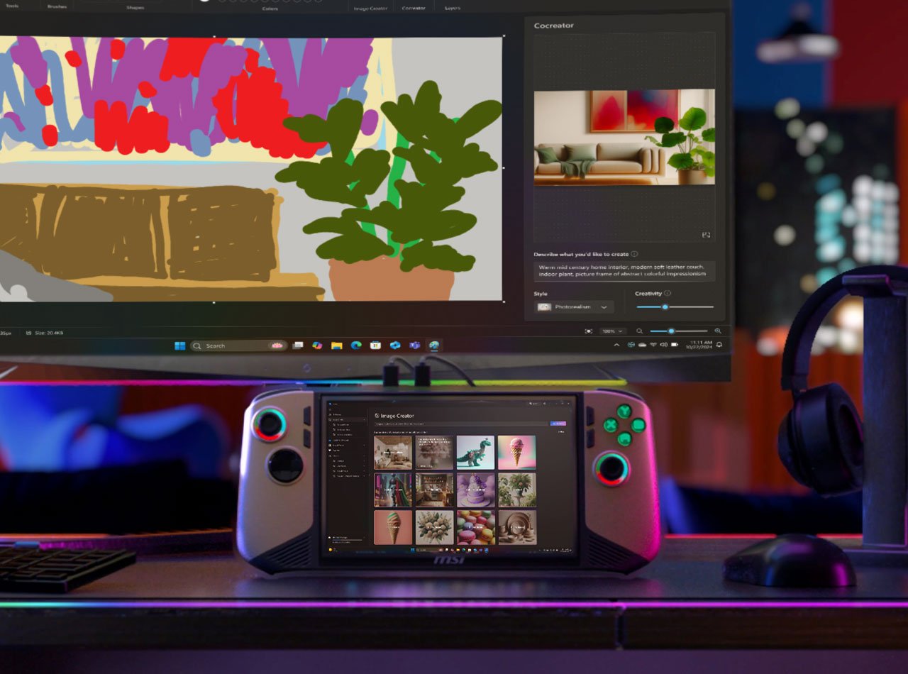 MSI Claw 8 AI+ Handheld Gaming Console
