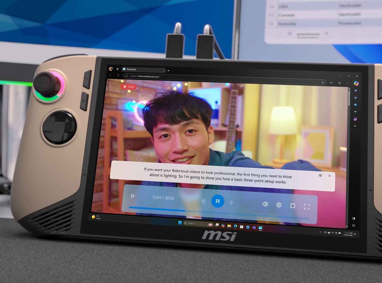 MSI Claw 8 AI+ Handheld Gaming Console