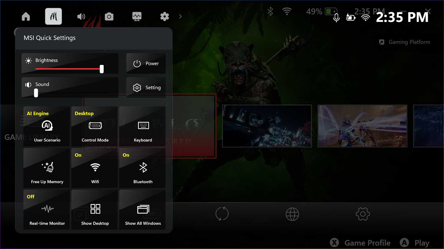 MSI Claw 8 AI+ Handheld Gaming Console