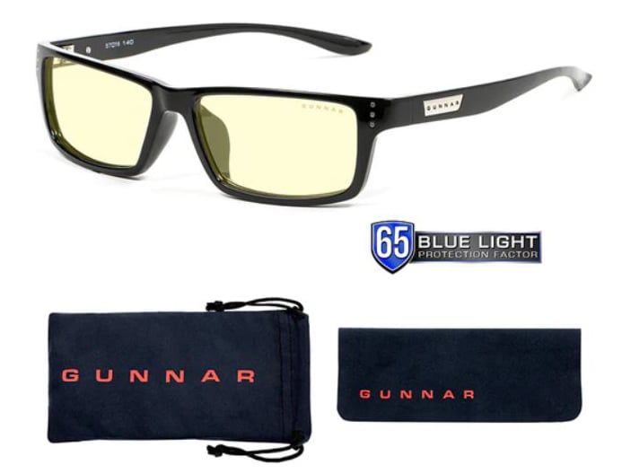 GUNNAR RIOT Computer Glasses (Amber Lens) with 65% Blue Light &100% UV Protection