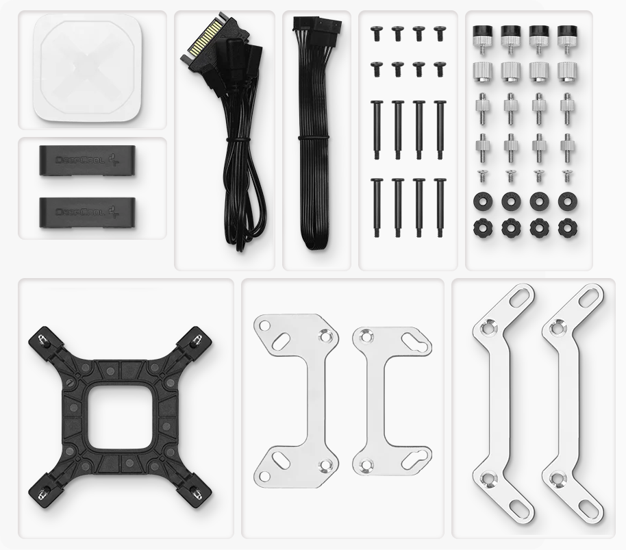 Screws and brackets for installation