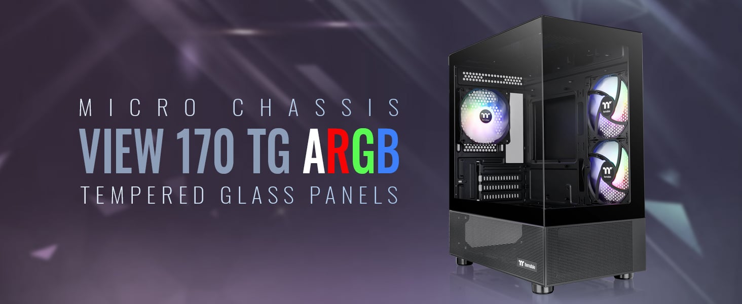 Thermaltake View 170 TG ARGB Black Micro-ATX Case