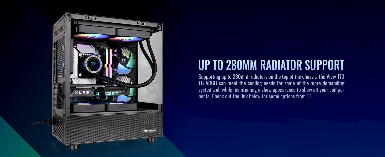 Thermaltake View 170 TG ARGB Black Micro-ATX Case