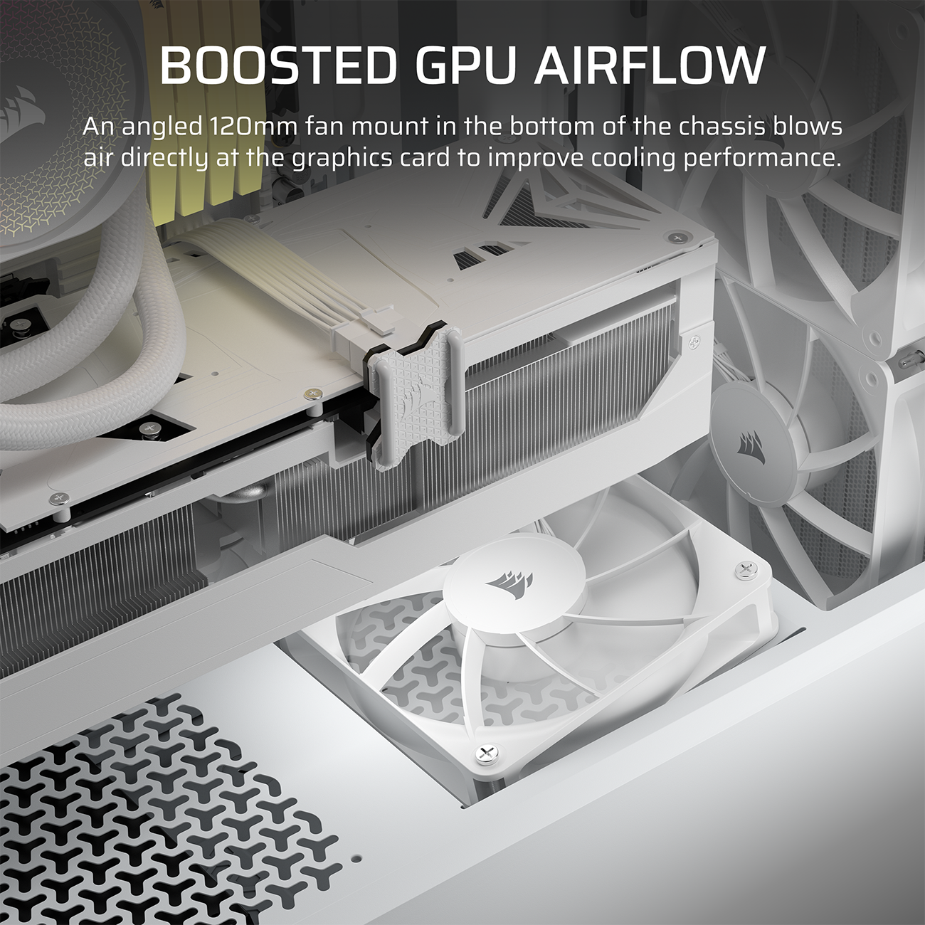 CORSAIR 3200D RS Mid-Tower PC Case - White