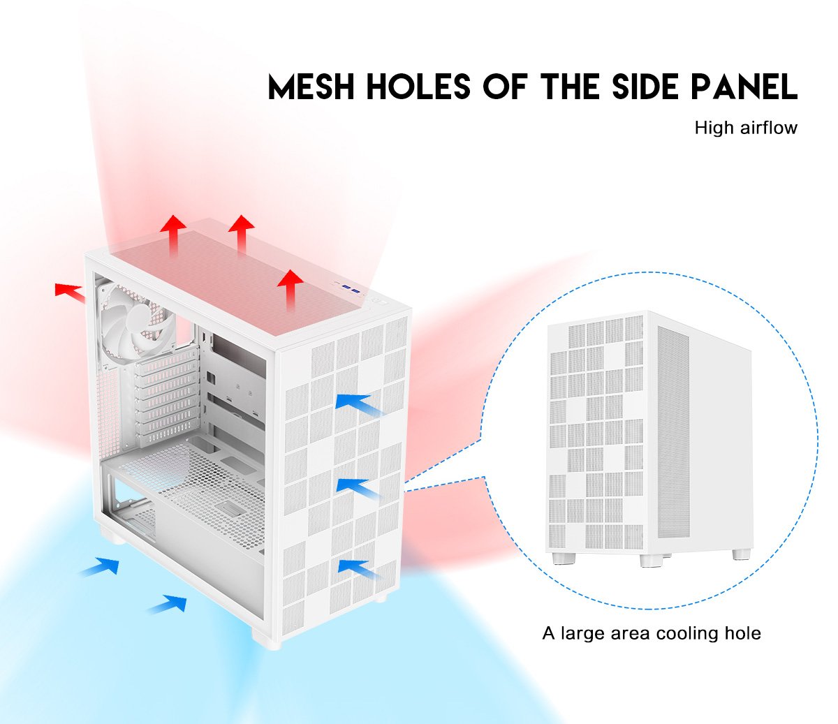 DIYPC IDX6-W White ATX Mid Tower Gaming Computer Case