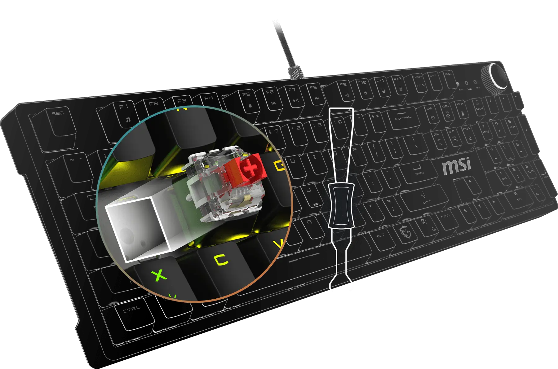 MSI Forge GK110 & GM320 Combo - Gaming Keyboard & Mouse Set