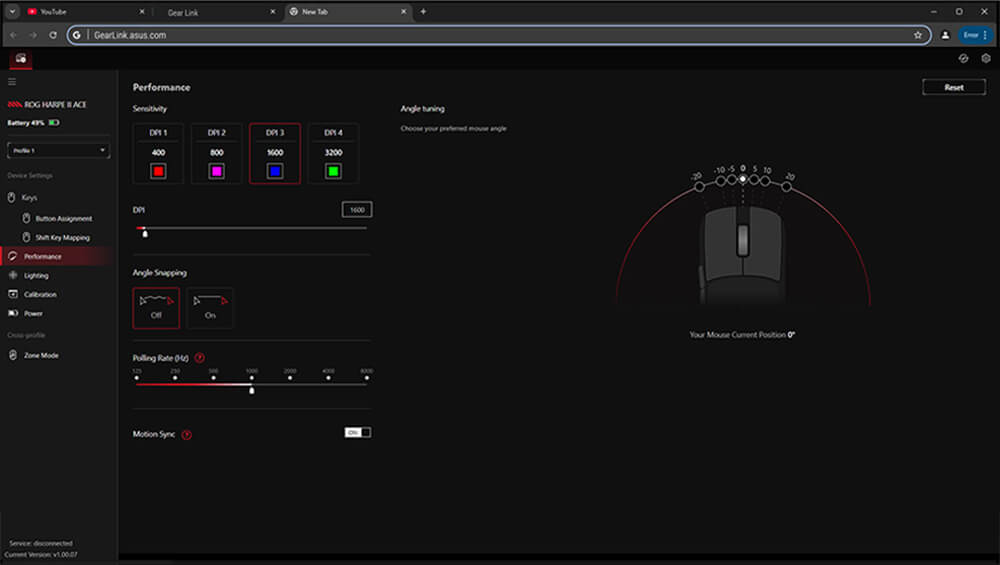 ASUS ROG Harpe II Ace Gaming Mouse