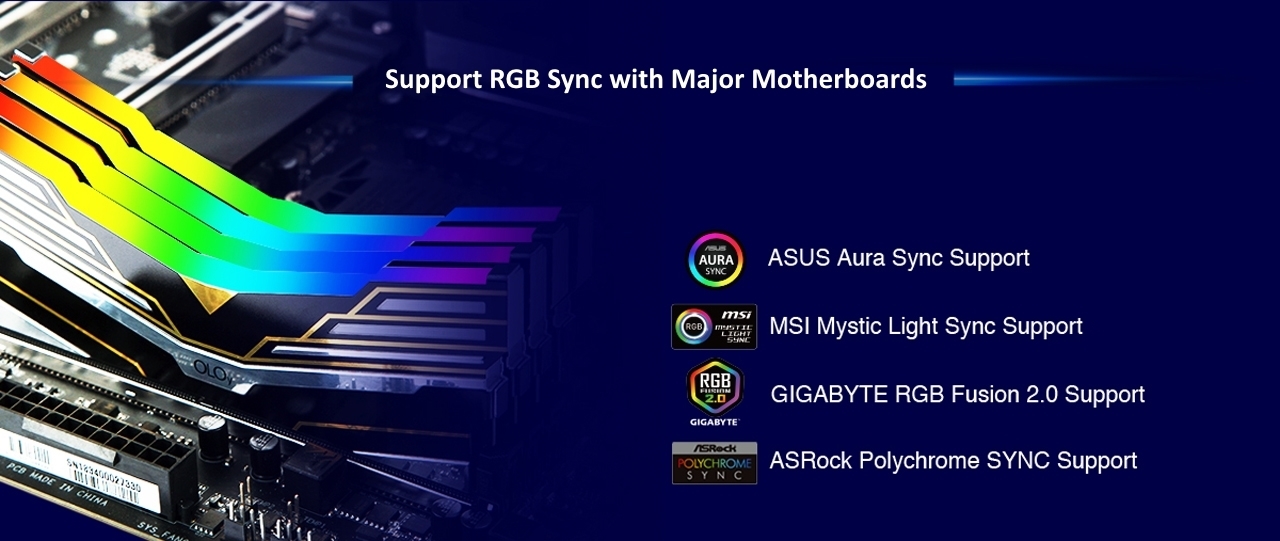 Support RGB Sync with Major Motherboard