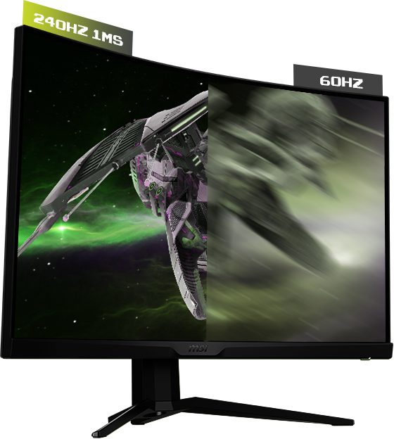MSI MAG325CQRXF 31.5 16:9 Curved 1000R, Rapid VA Gaming Monitor, 240Hz  1ms, 2560 x 1440 (QHD), Height Adjustable Arm, RGB