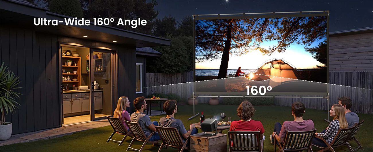 JMGO 100 inch-Portable-Projector Screen