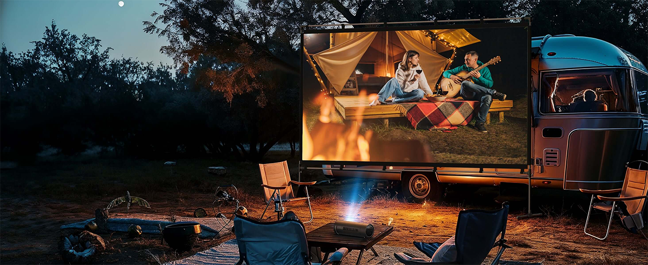 JMGO 100 inch-Portable-Projector Screen