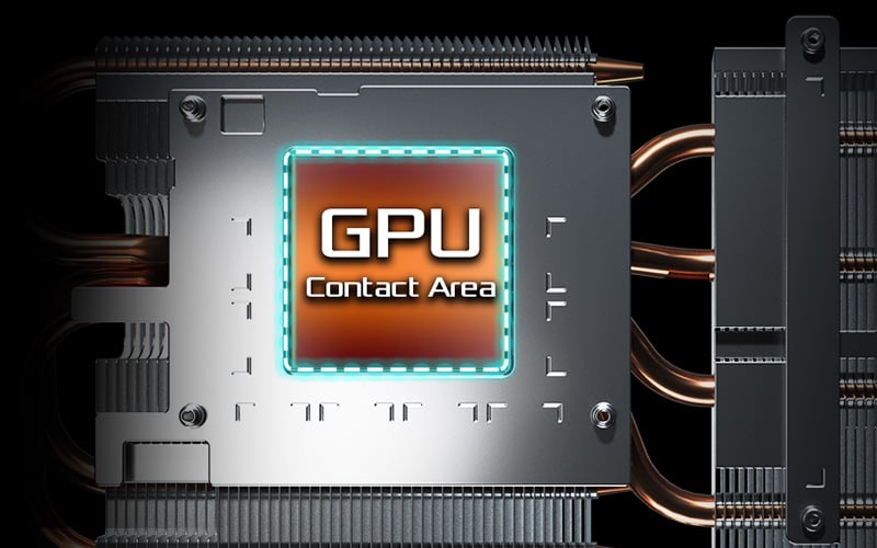 Copper Base Maximize GPU Contact Area