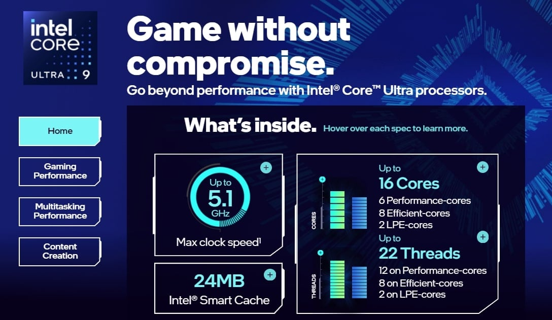 Intel Core Ultra 9 features