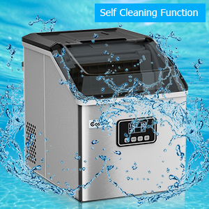 Costway Stainless Steel Ice Maker Machine Countertop 48Lbs/24H Self-Clean  with LCD Display 